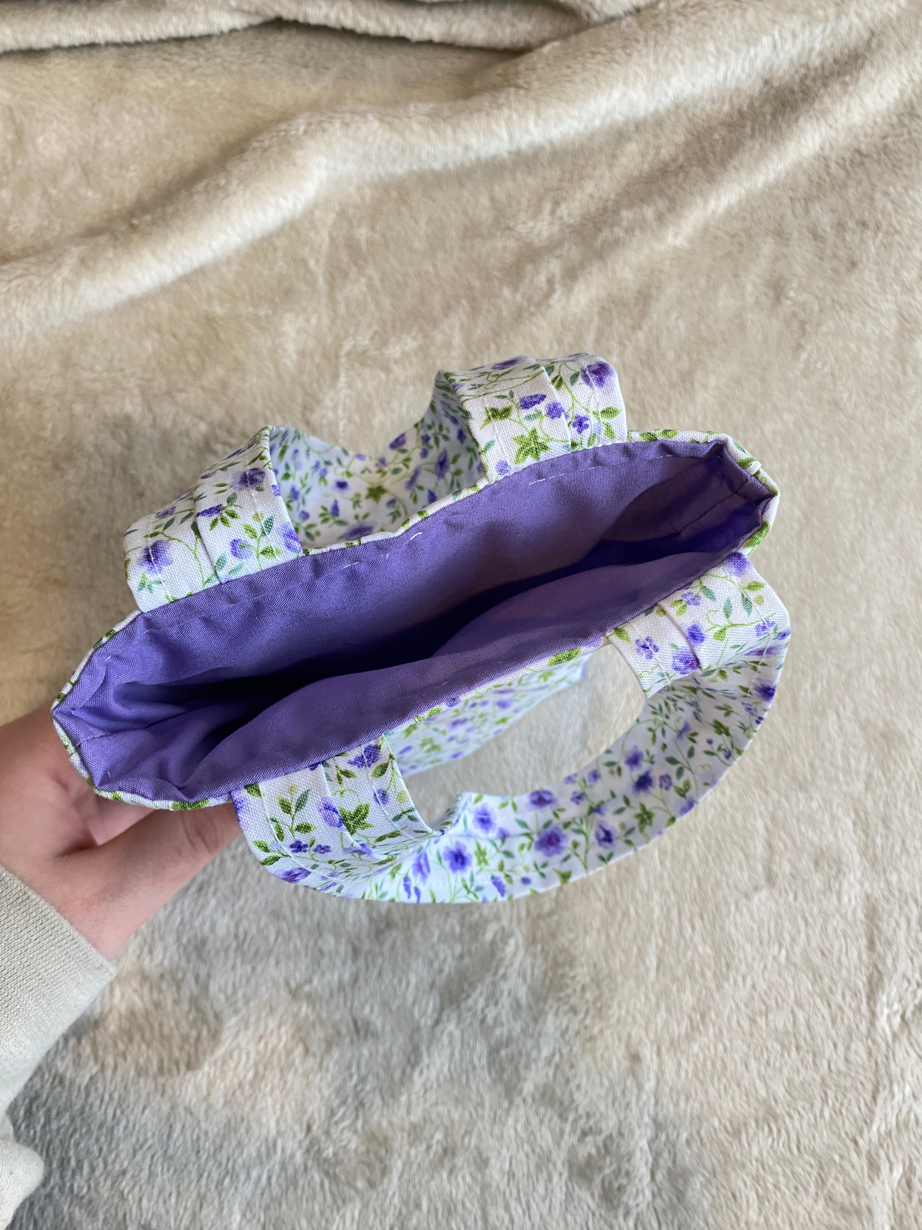 Mini tote bag - Lavender Vine