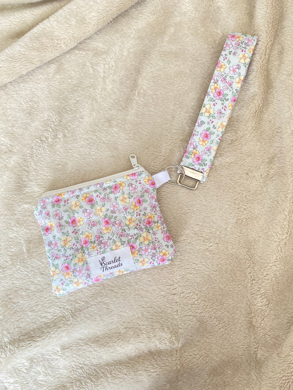Keychain Wallet - Pretty Peonies