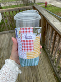 Cup Coozie - Prairie Patchwork