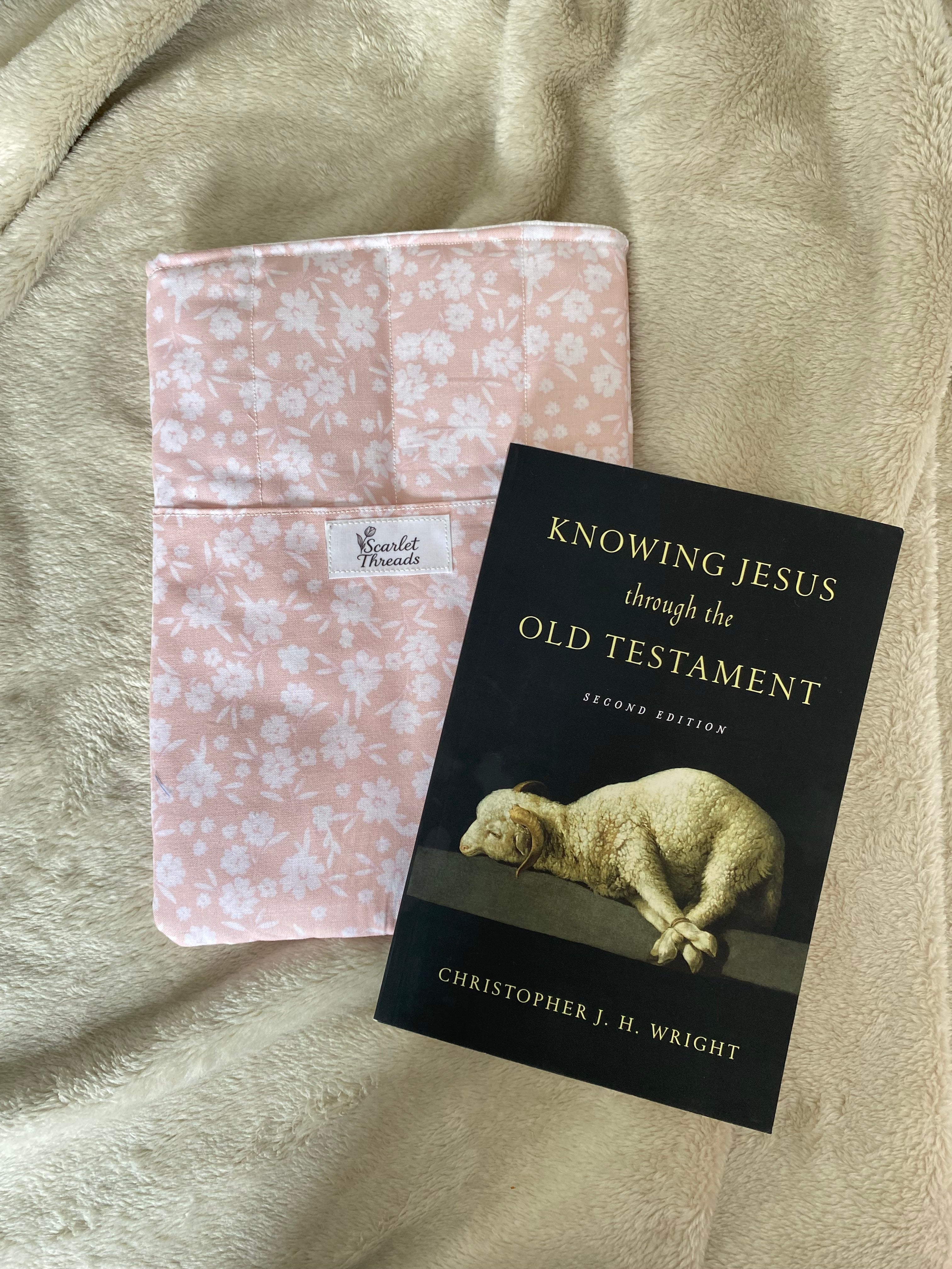 Book/E-reader Sleeve - Blush Meadows