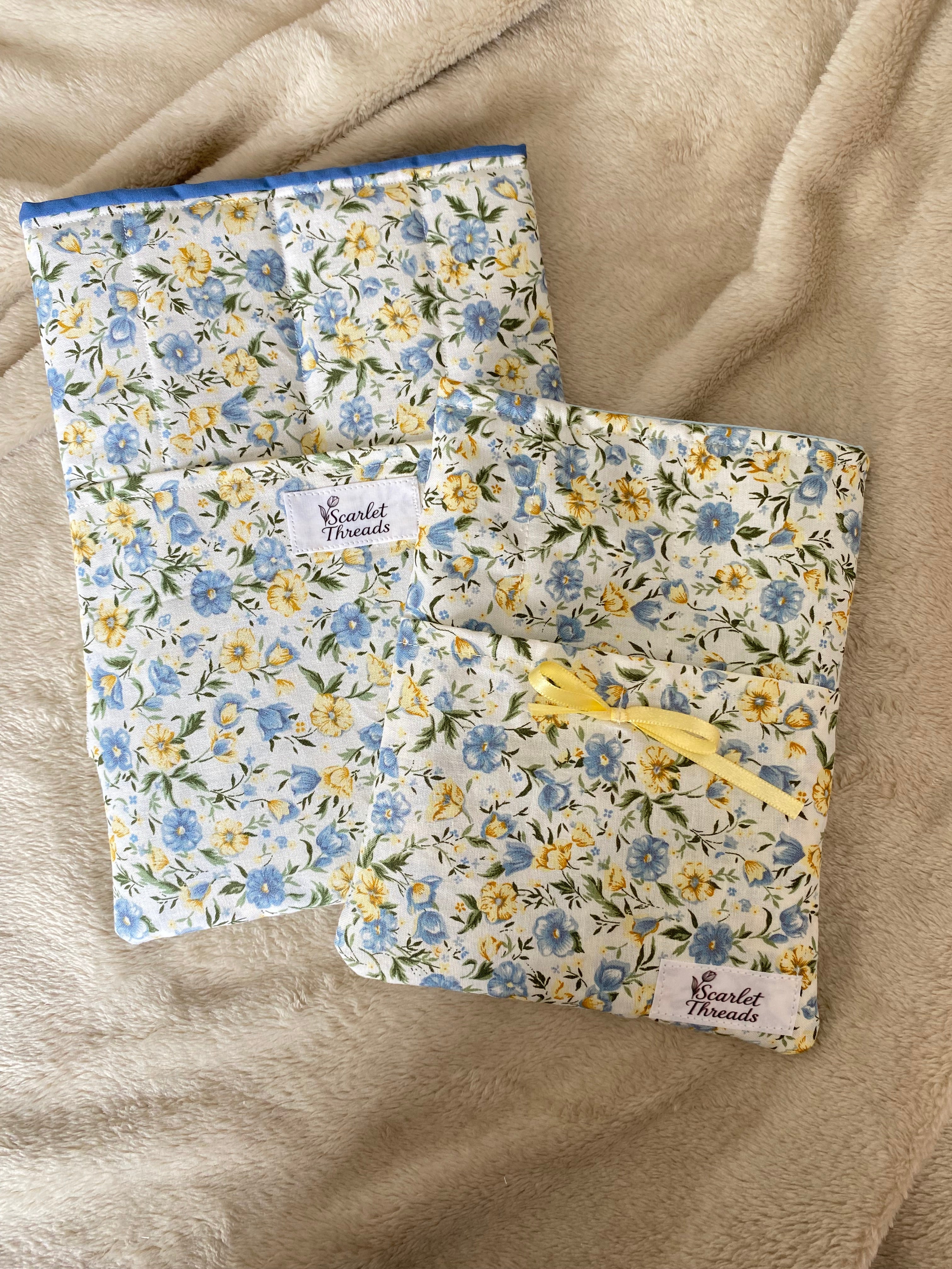 Book/E-reader Sleeve - Bluebell Fields