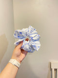 Scrunchie - Blue Bows