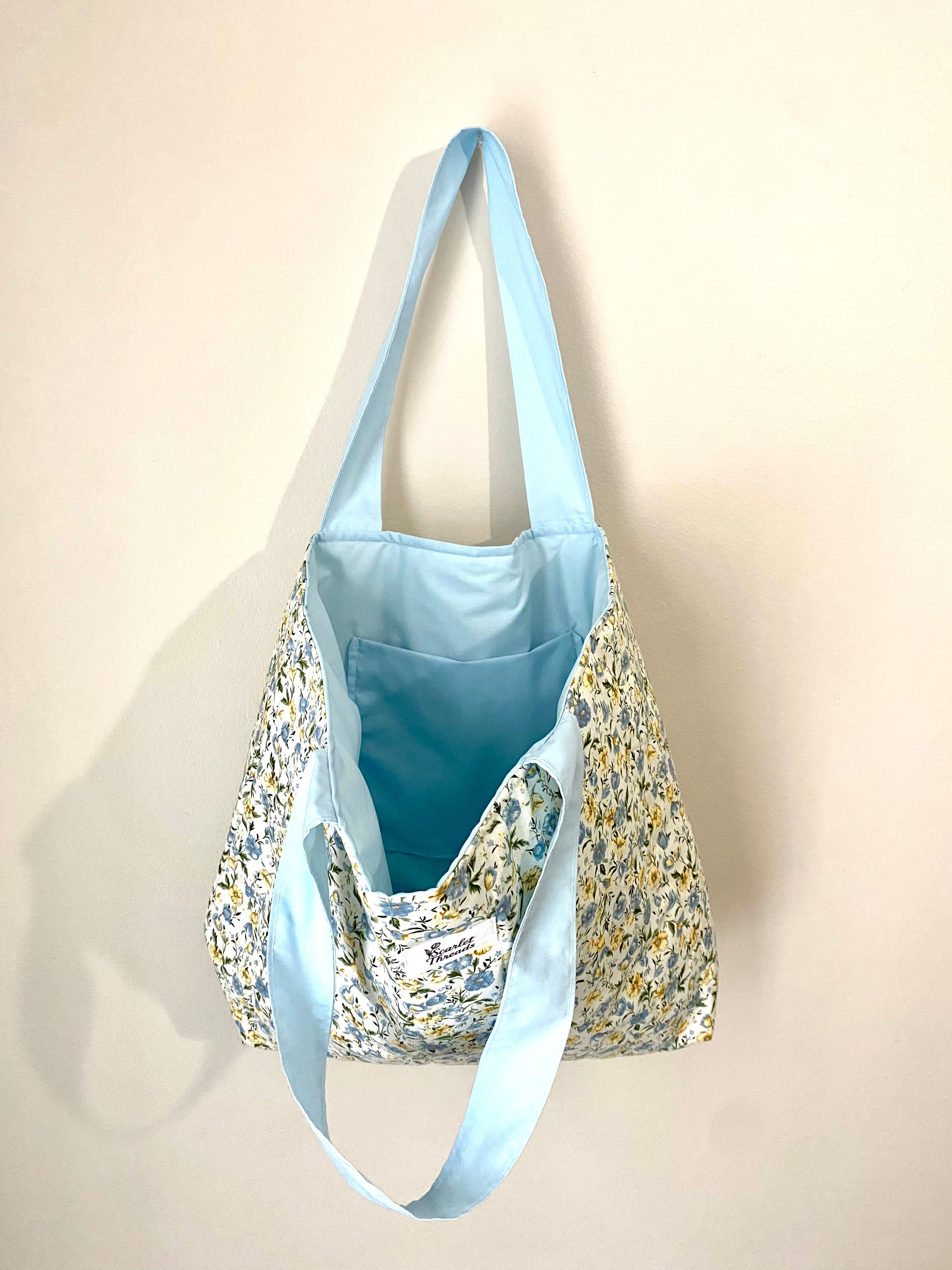 Medium Tote - Bluebell Fields