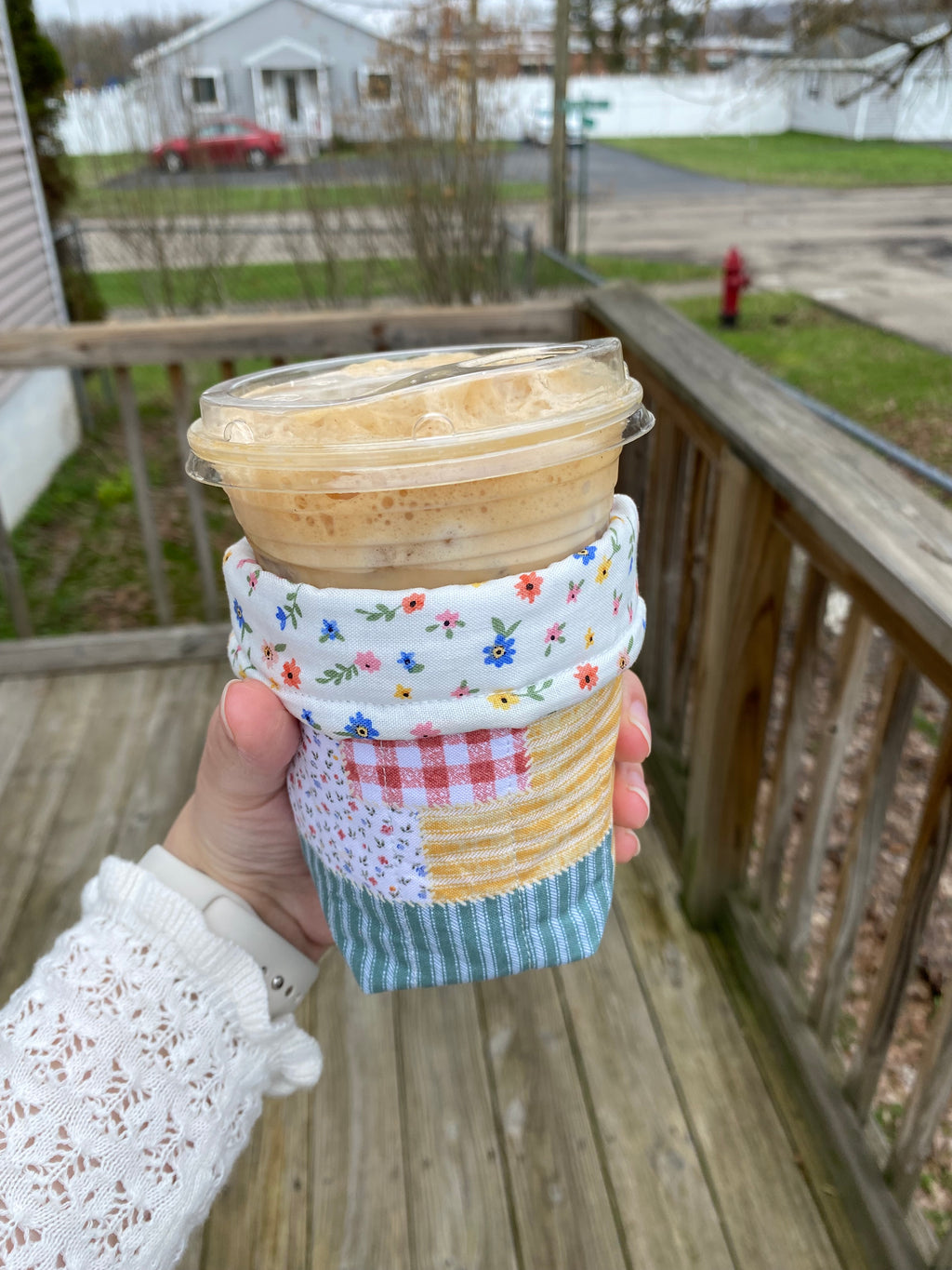 Cup Coozie - Prairie Patchwork