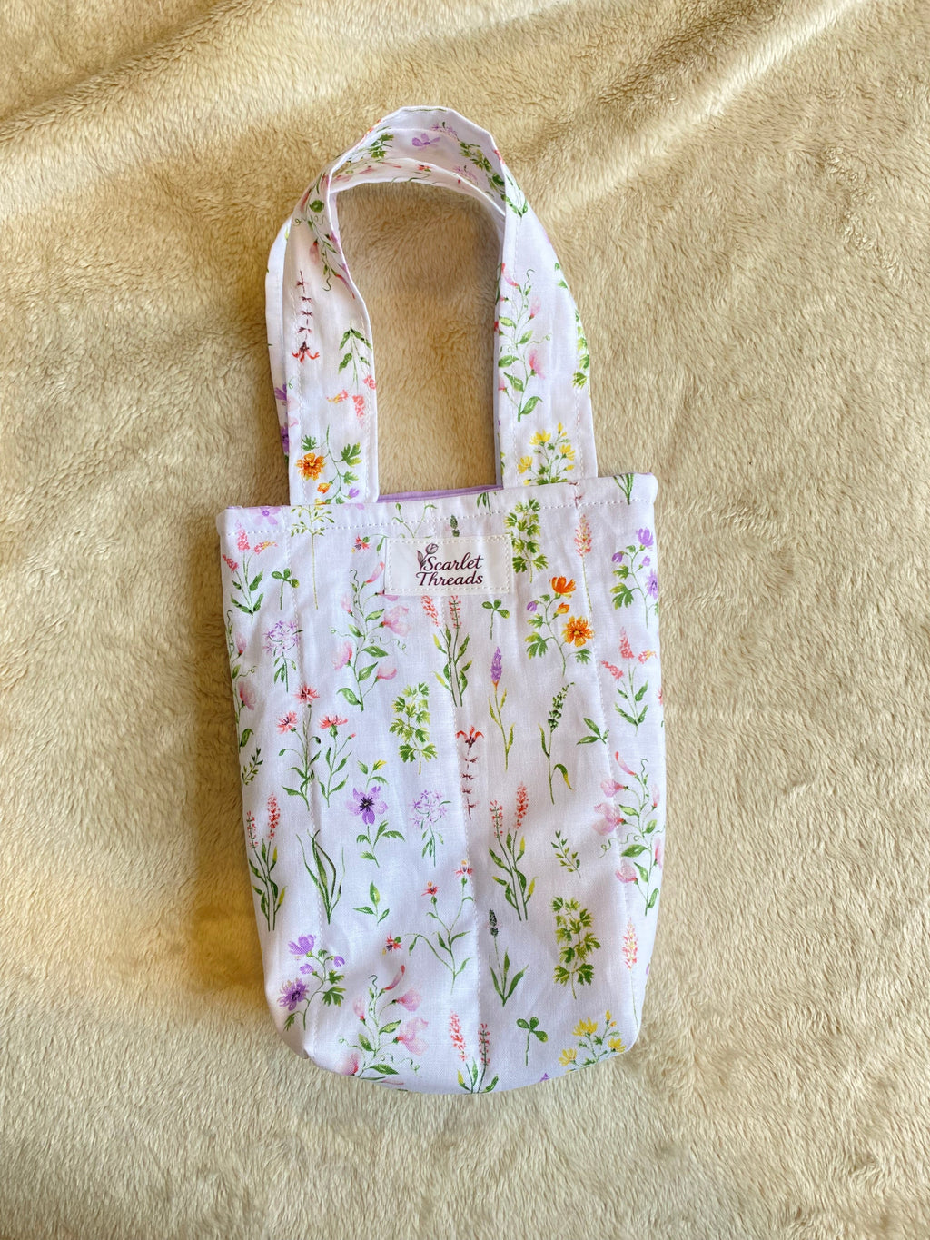 Mini tote bag - Whimsical Wildflower