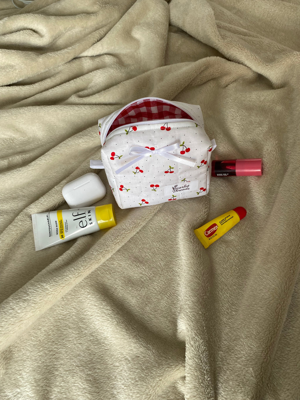 Mini Makeup Bag - Cherry Picnic