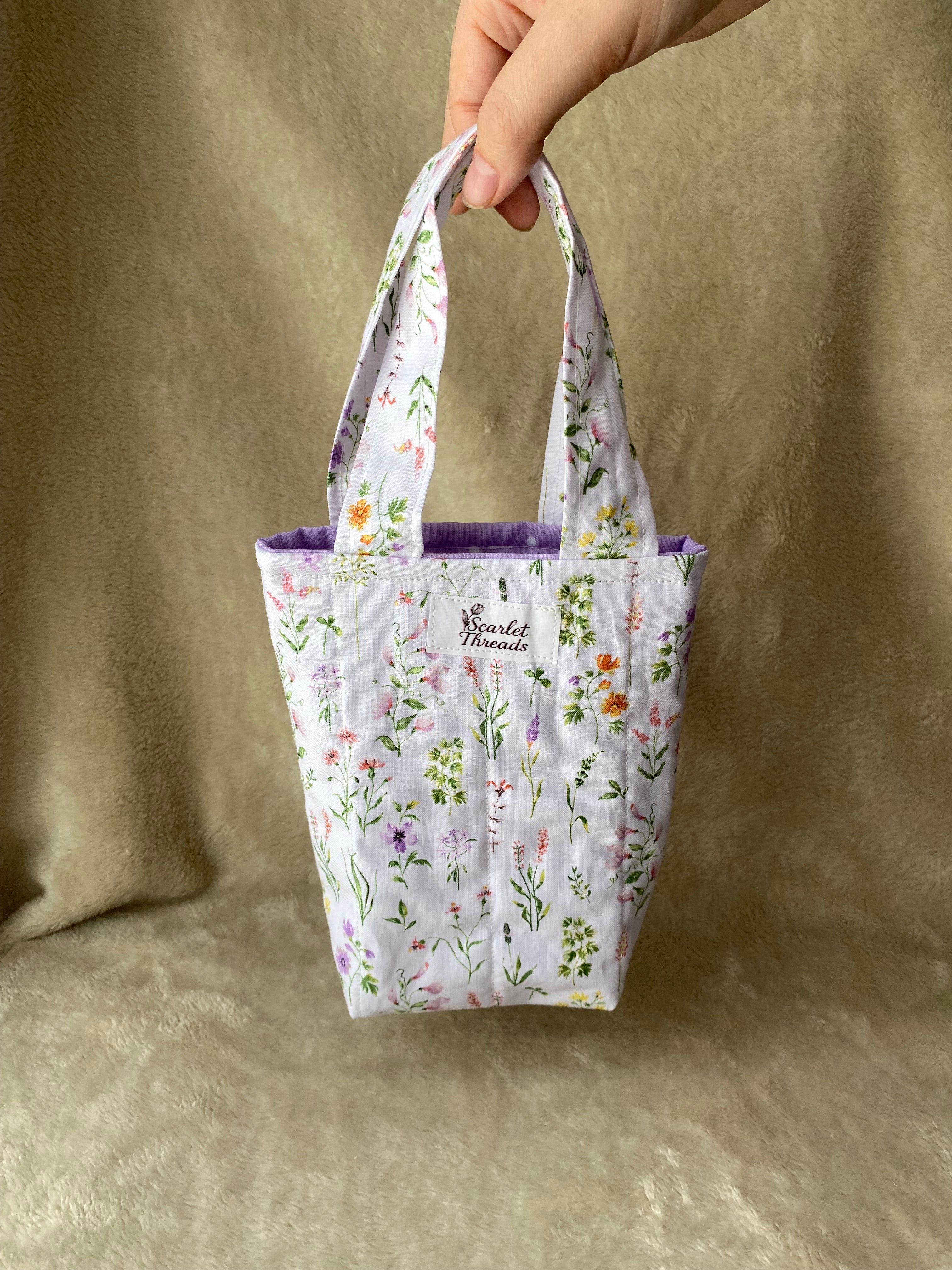 Mini tote bag - Whimsical Wildflower