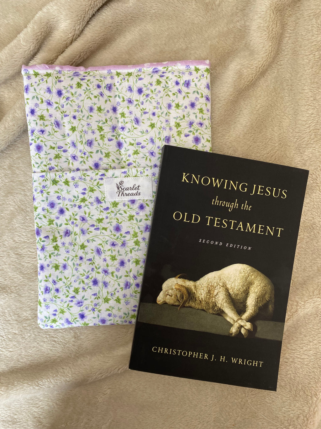 Book/E-reader Sleeve - Lavender Vine