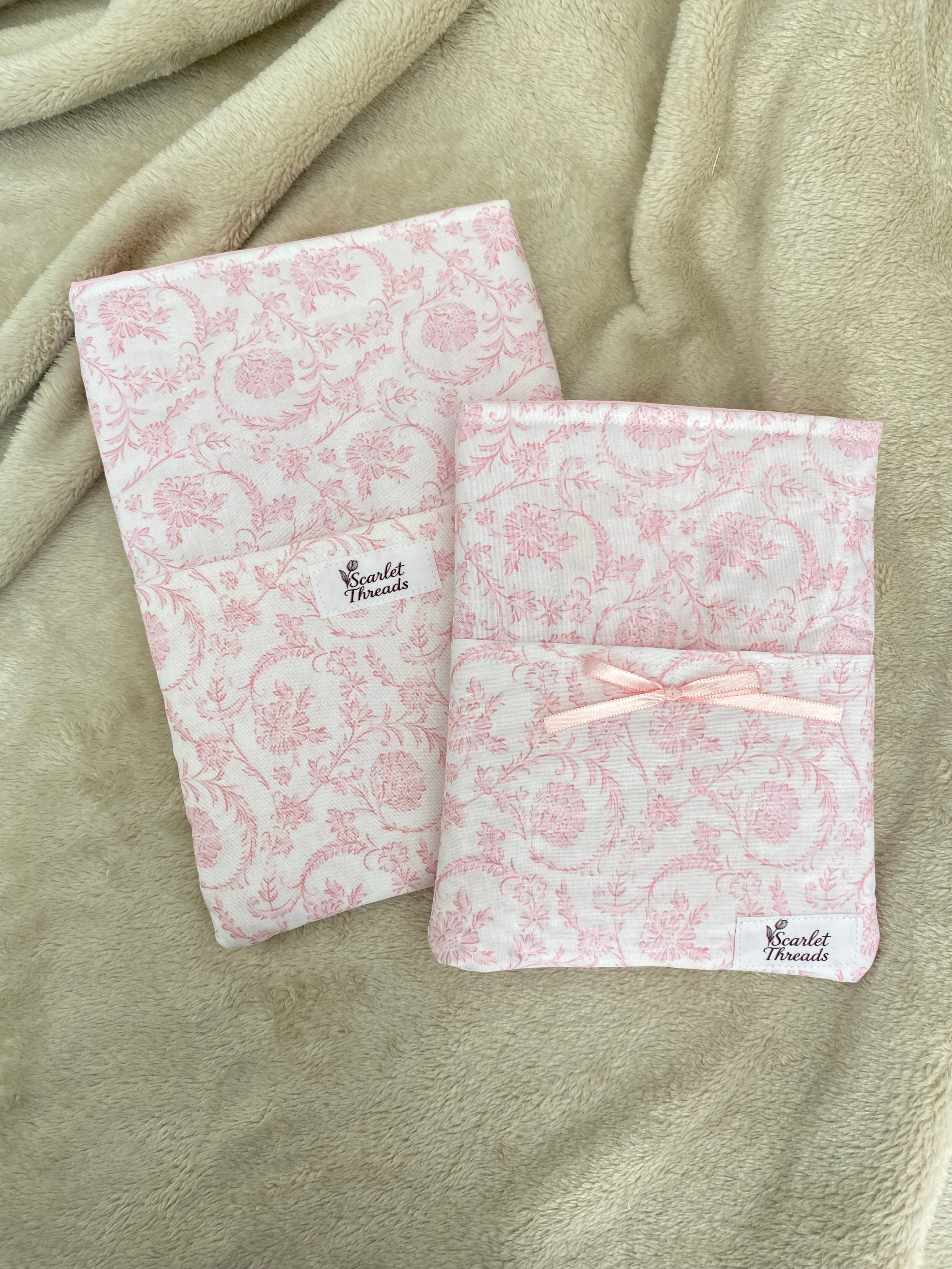 Book/E-reader Sleeve - Vintage Pink