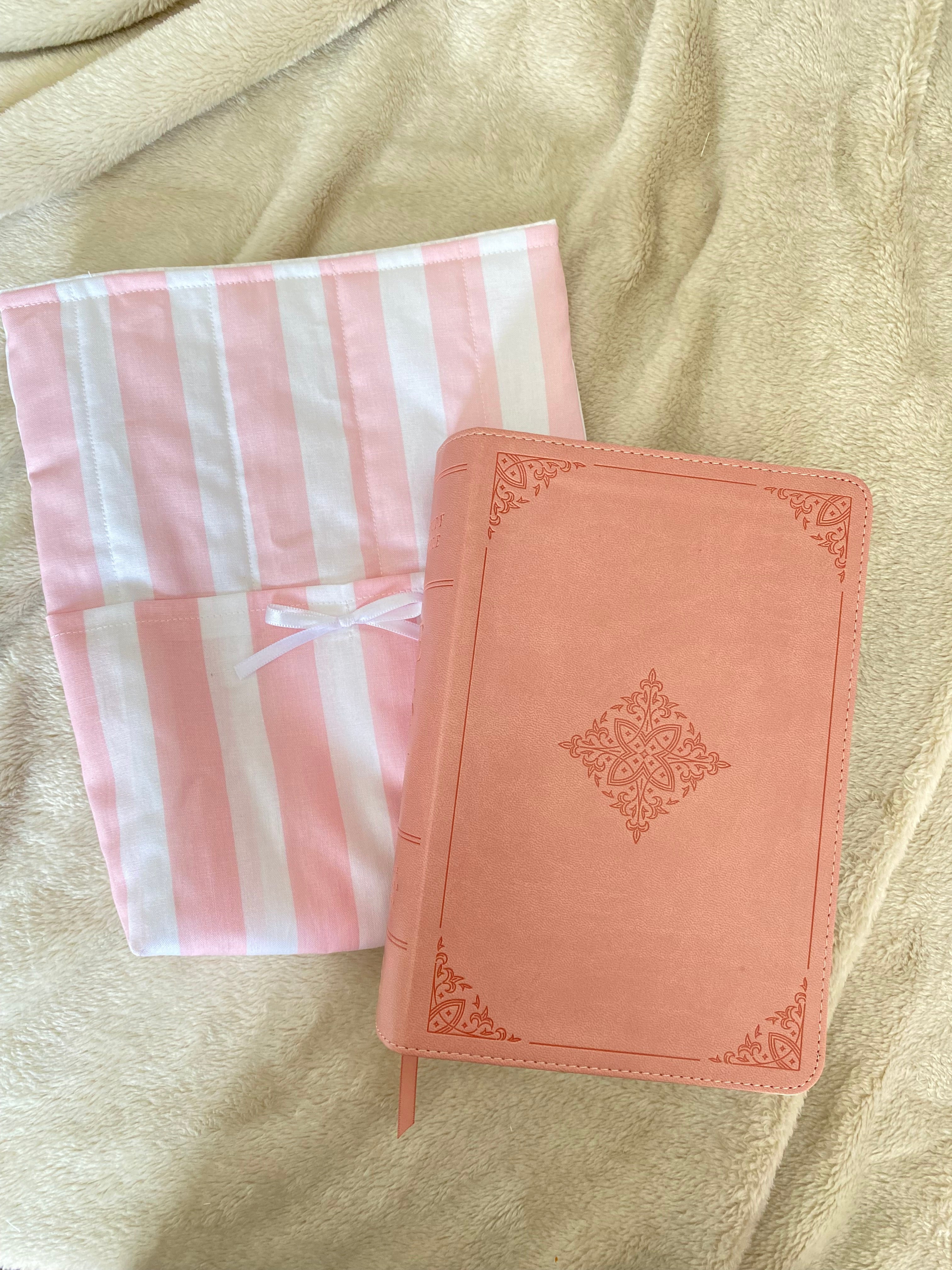 Bible Sleeve - Pink + White Stripes