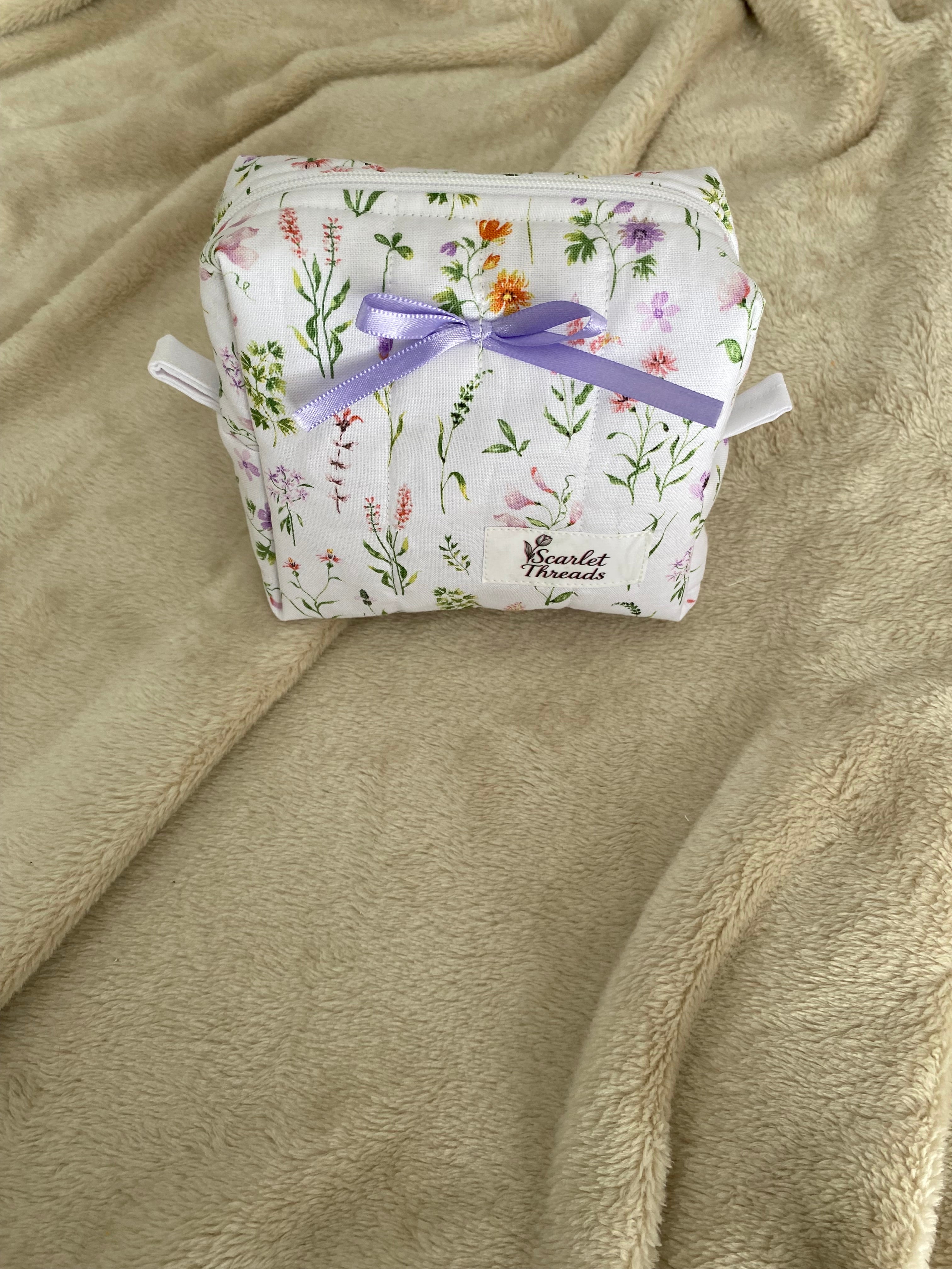 Mini Makeup Bag - Whimsical Wildflowers