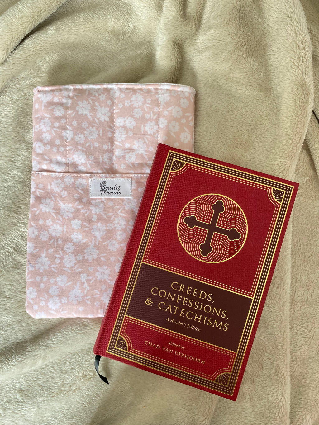 Book/E-reader Sleeve - Blush Meadows