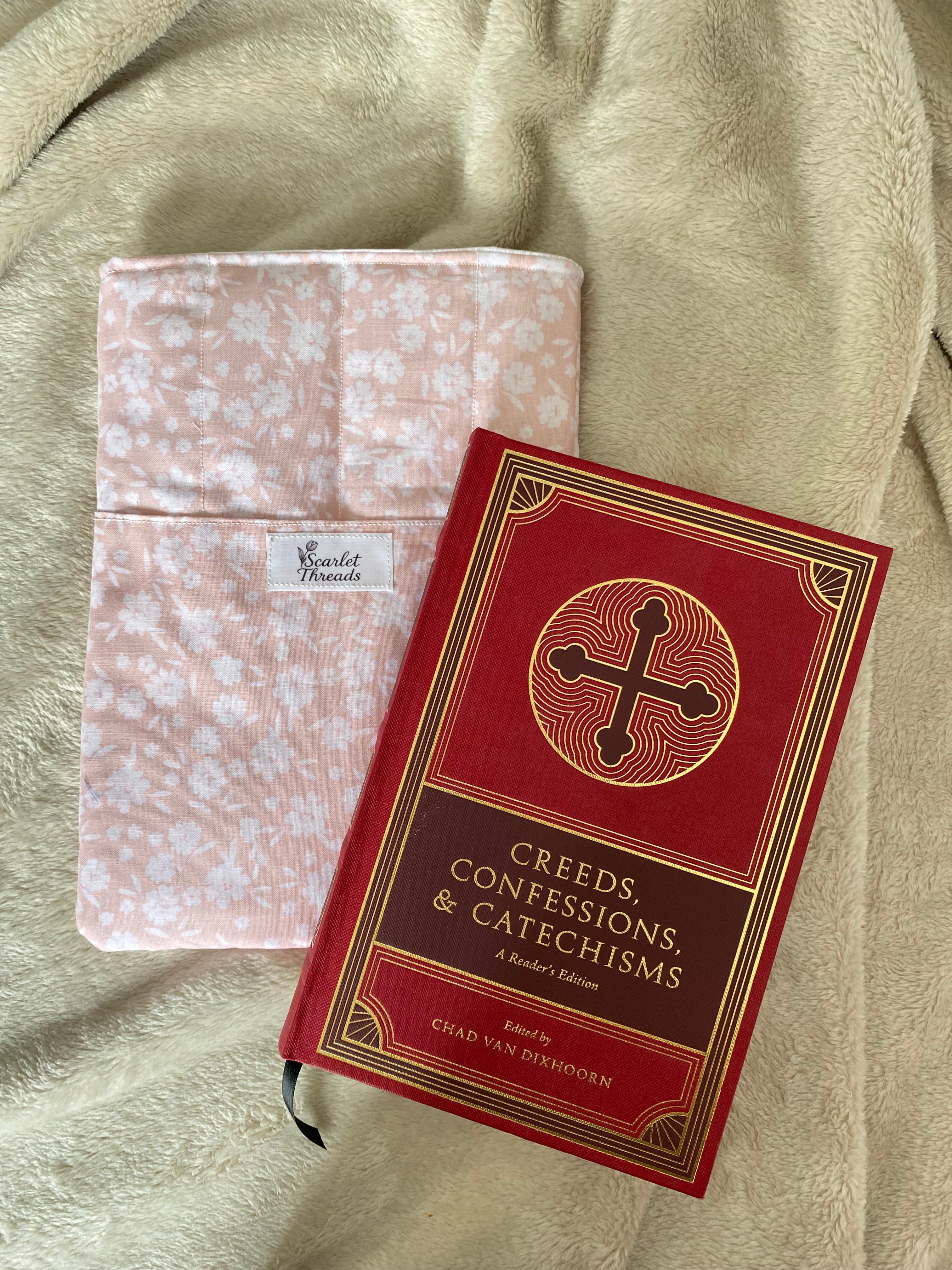 Book/E-reader Sleeve - Blush Meadows