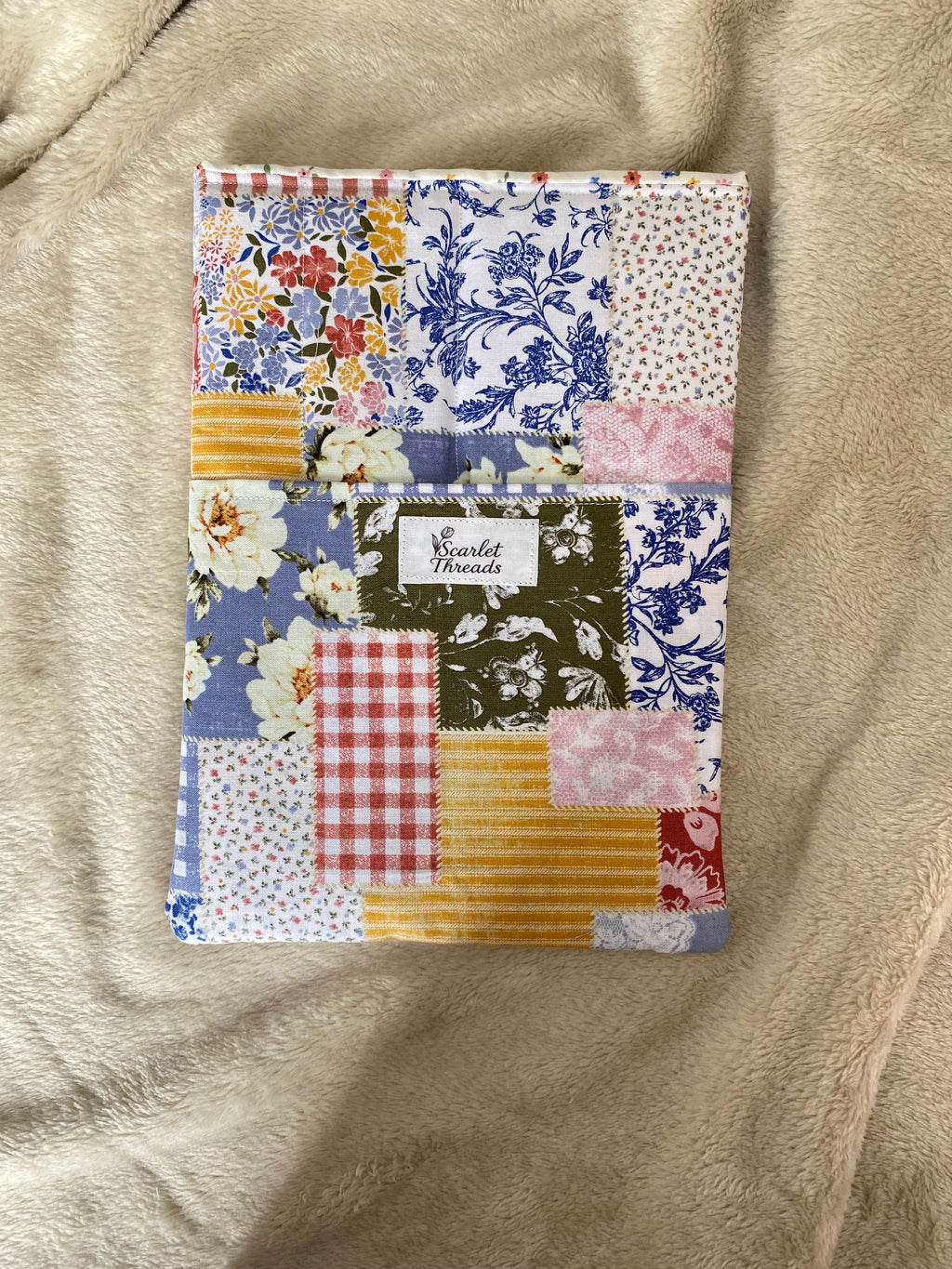 Book/E-reader Sleeve - Prairie Patchwork