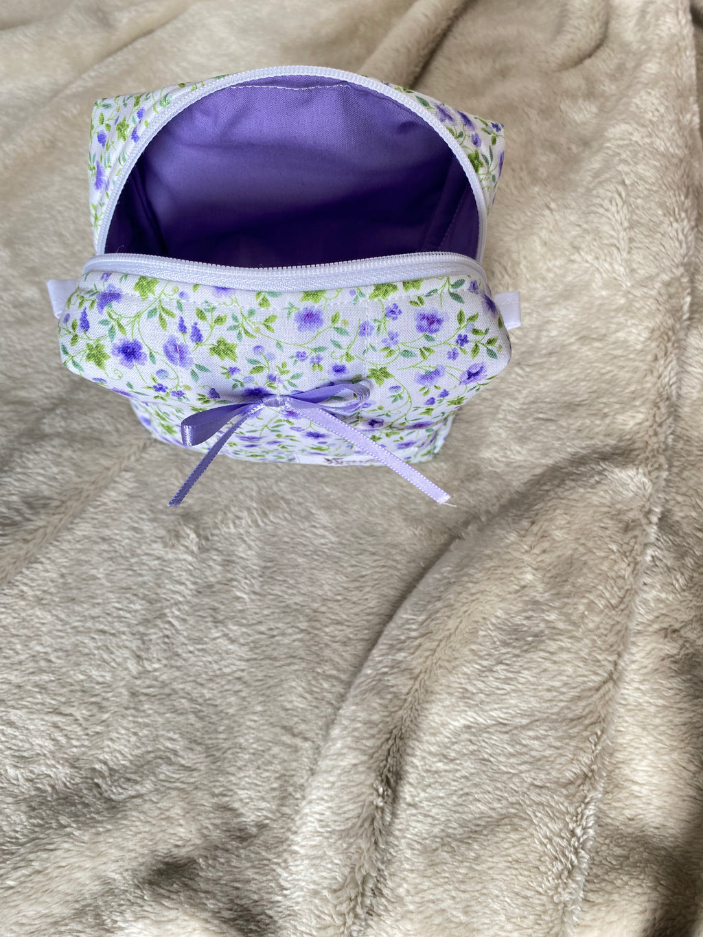 Mini Makeup Bag - Lavender Vine