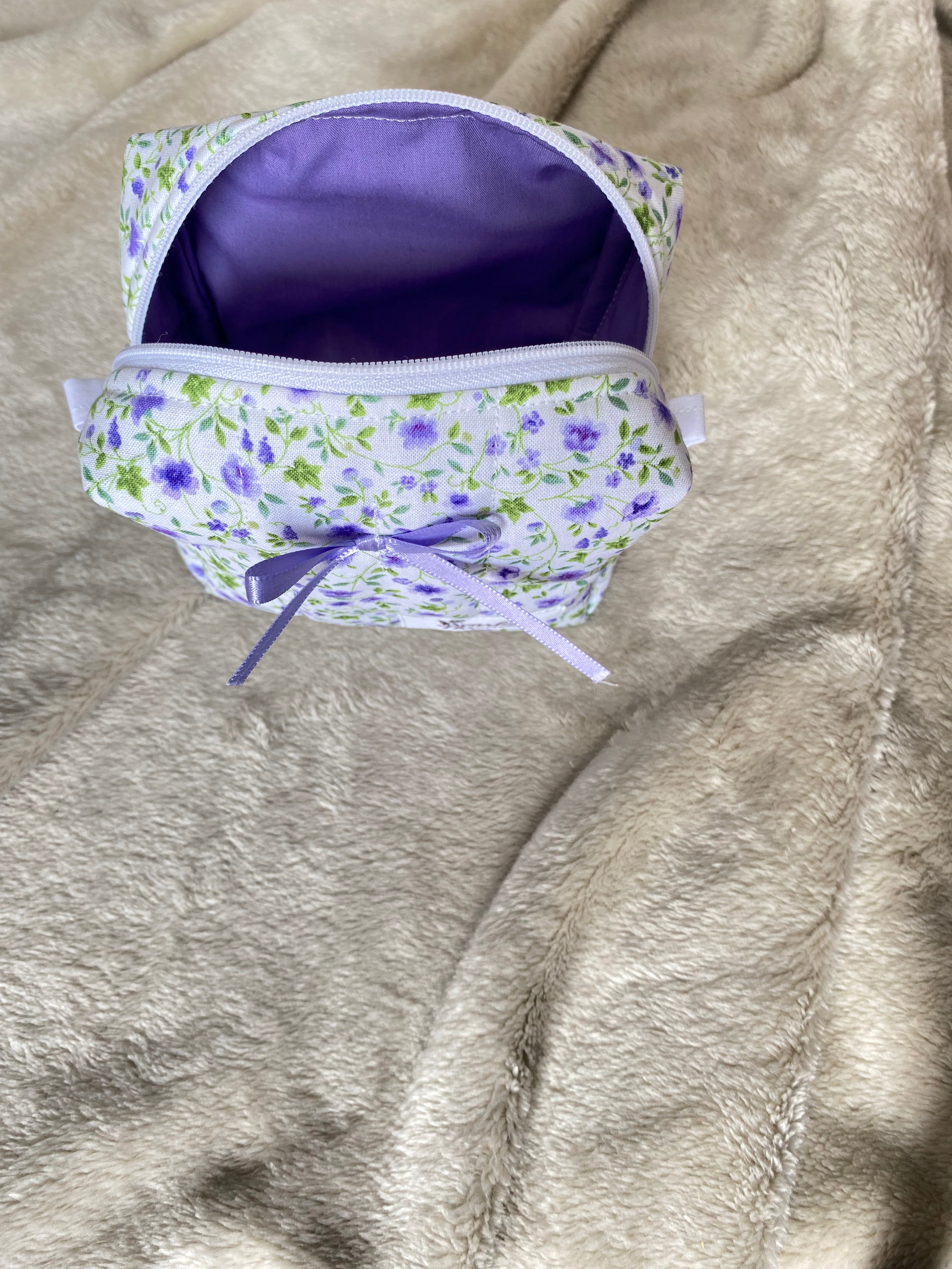Mini Makeup Bag - Lavender Vine
