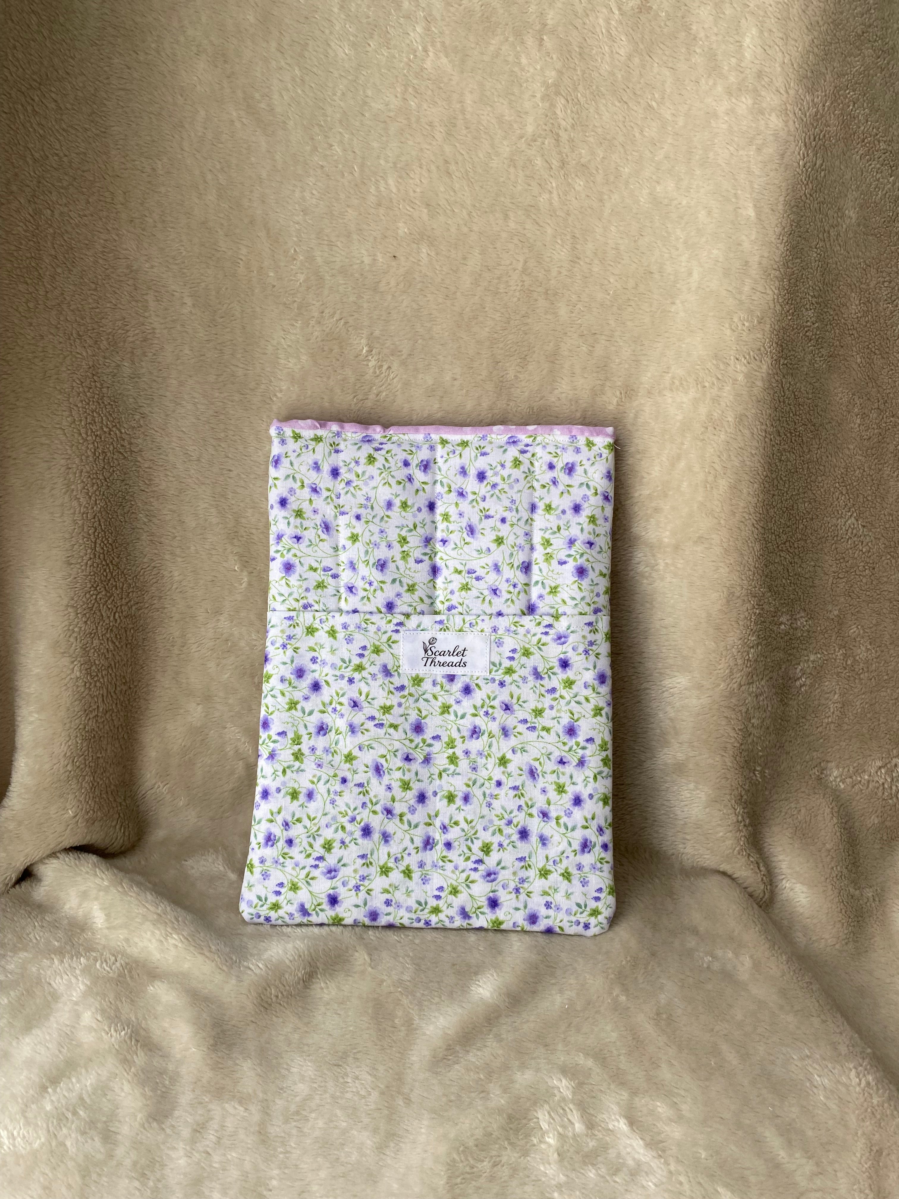 Book/E-reader Sleeve - Lavender Vine