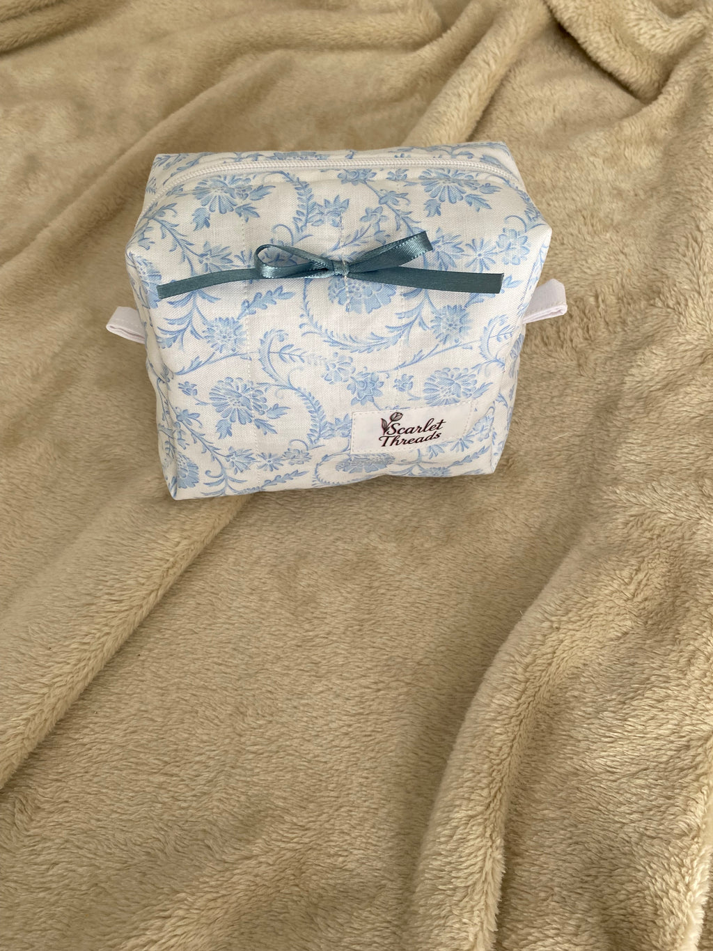 Mini Makeup Bag - Vintage Blue