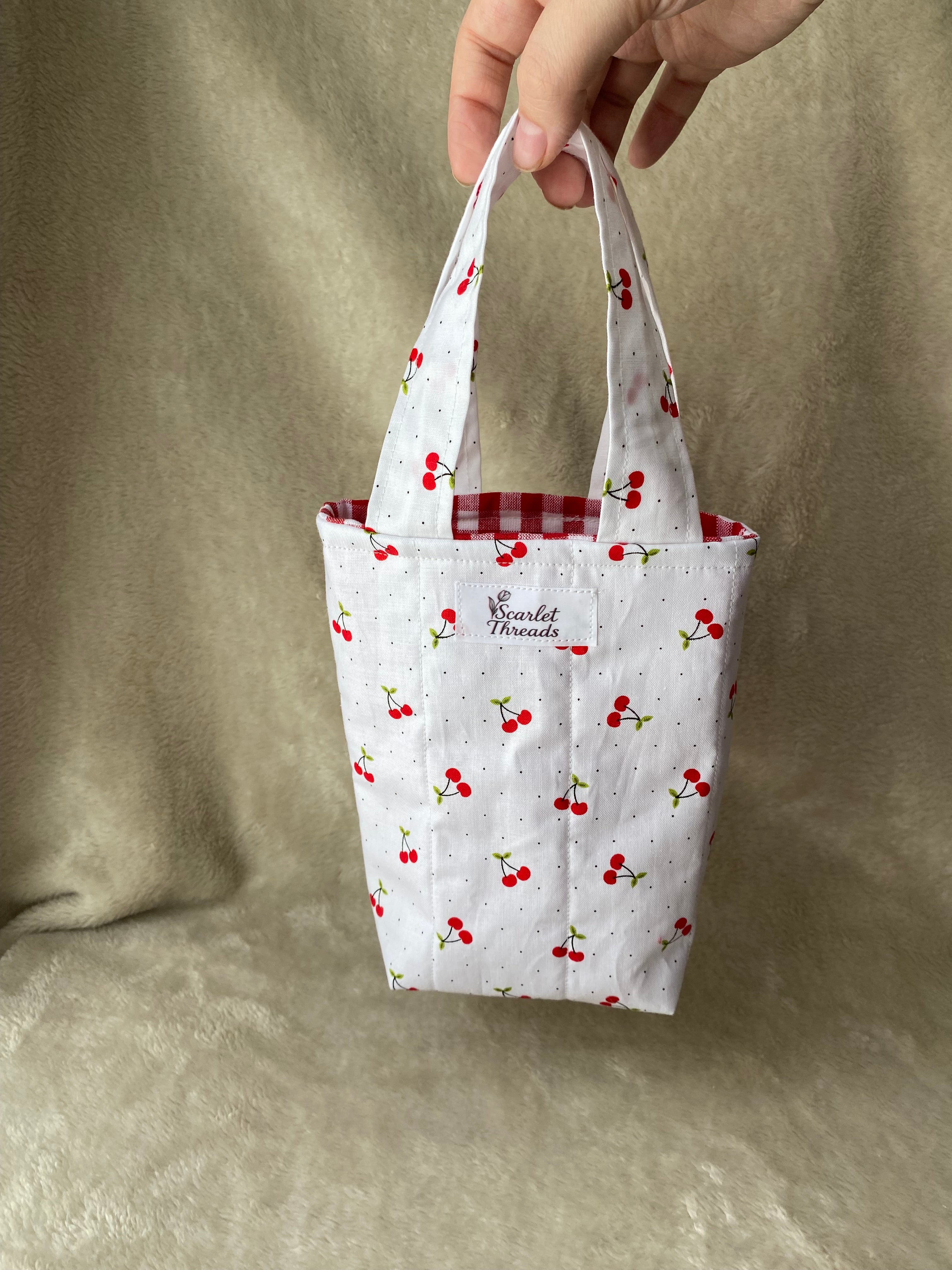 Mini tote bag - Cherry Picnic