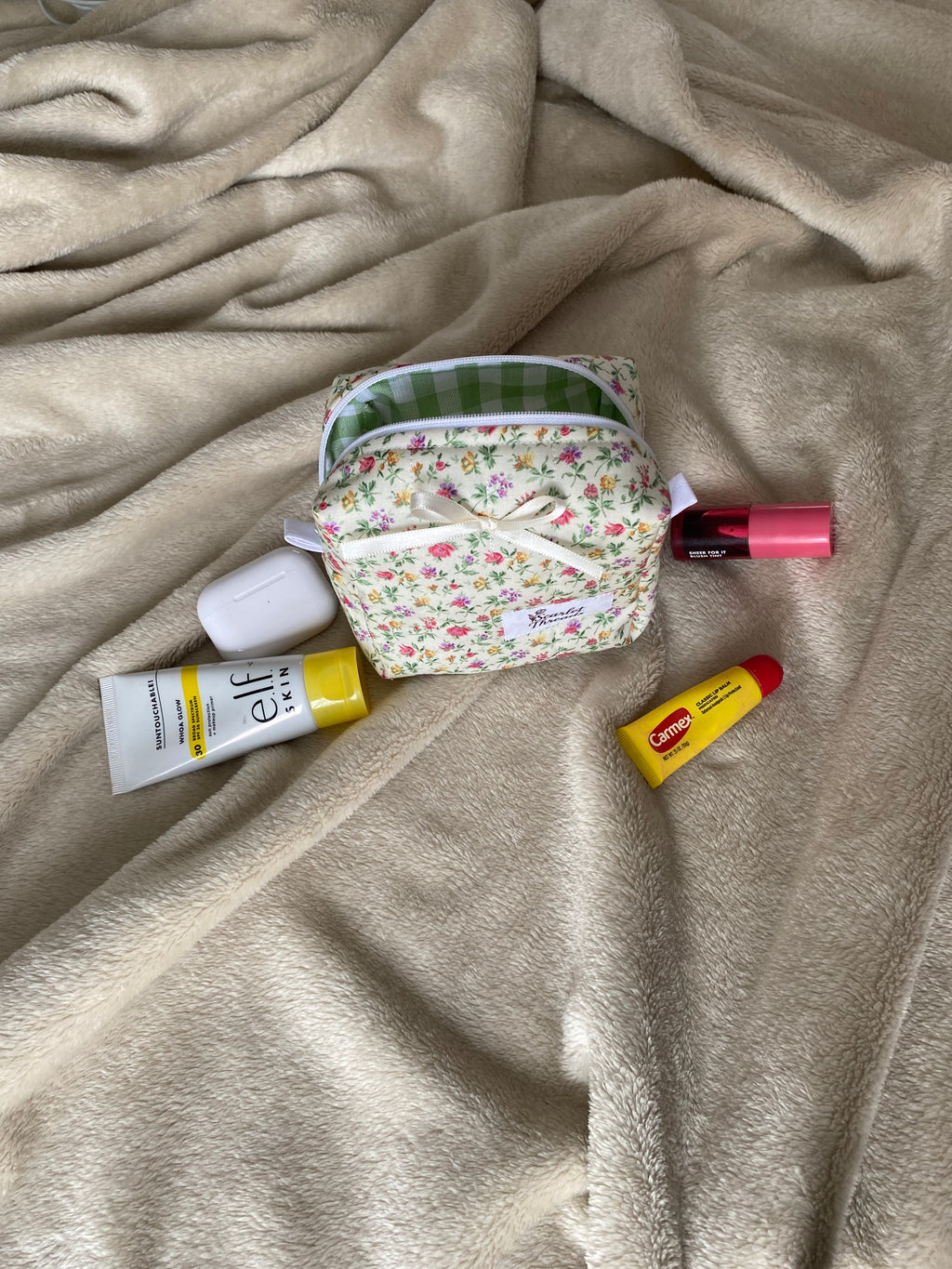 Mini Makeup Bag - Cottage Blossoms