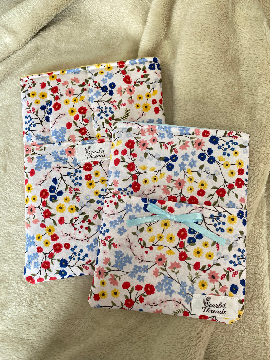 Book/E-reader Sleeve - Summer Wildflower
