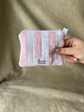 Keychain Wallet - Pink + White Stripes