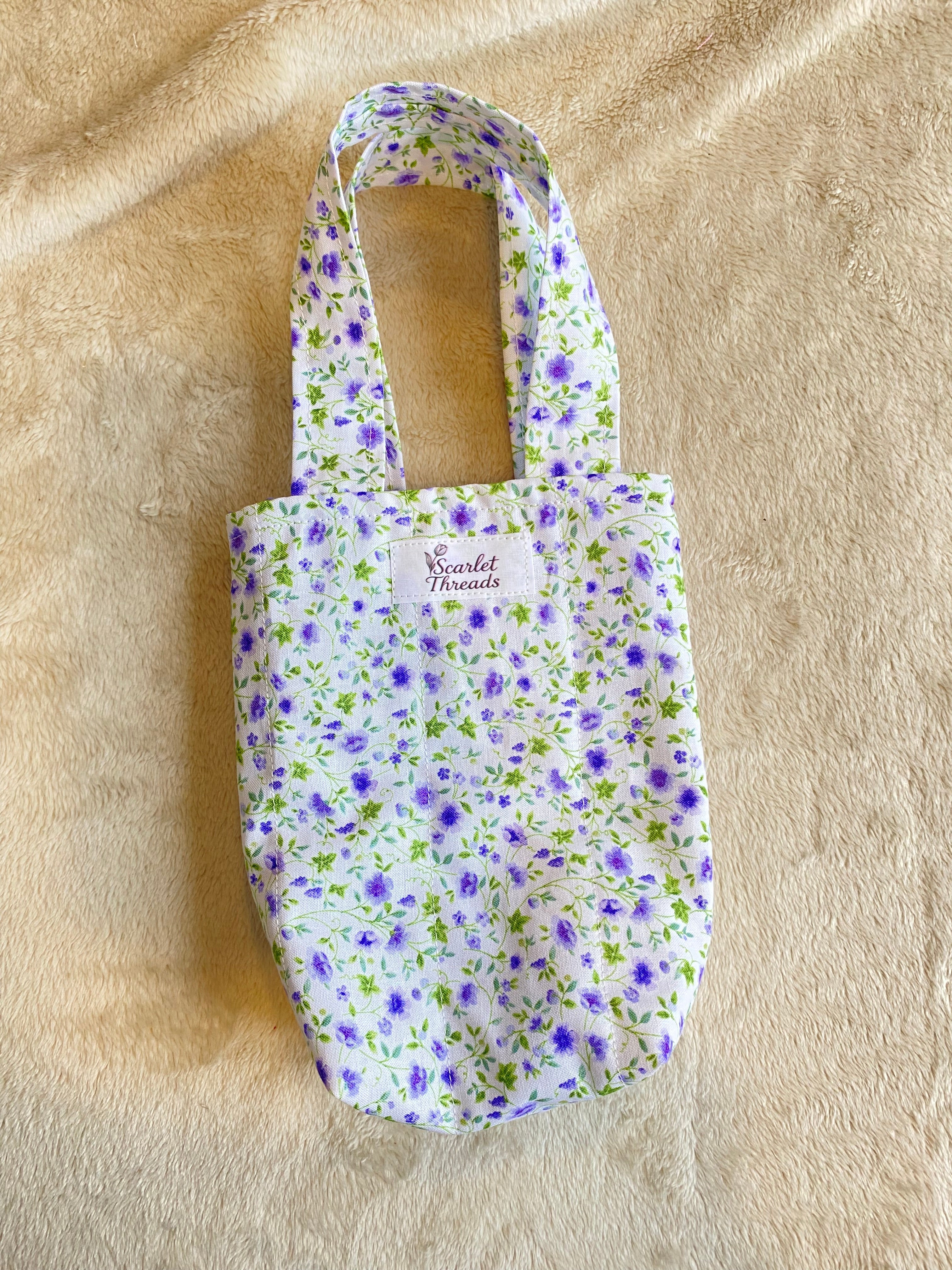 Mini tote bag - Lavender Vine